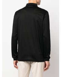 Canali Long Sleeved Cotton Polo Shirt