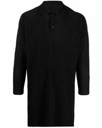 Homme Plissé Issey Miyake Long Sleeved Pleated Polo Shirt