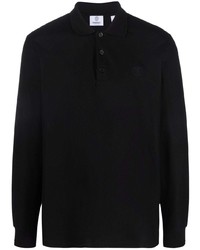 Burberry Monogram Motif Piqu Long Sleeve Polo Shirt