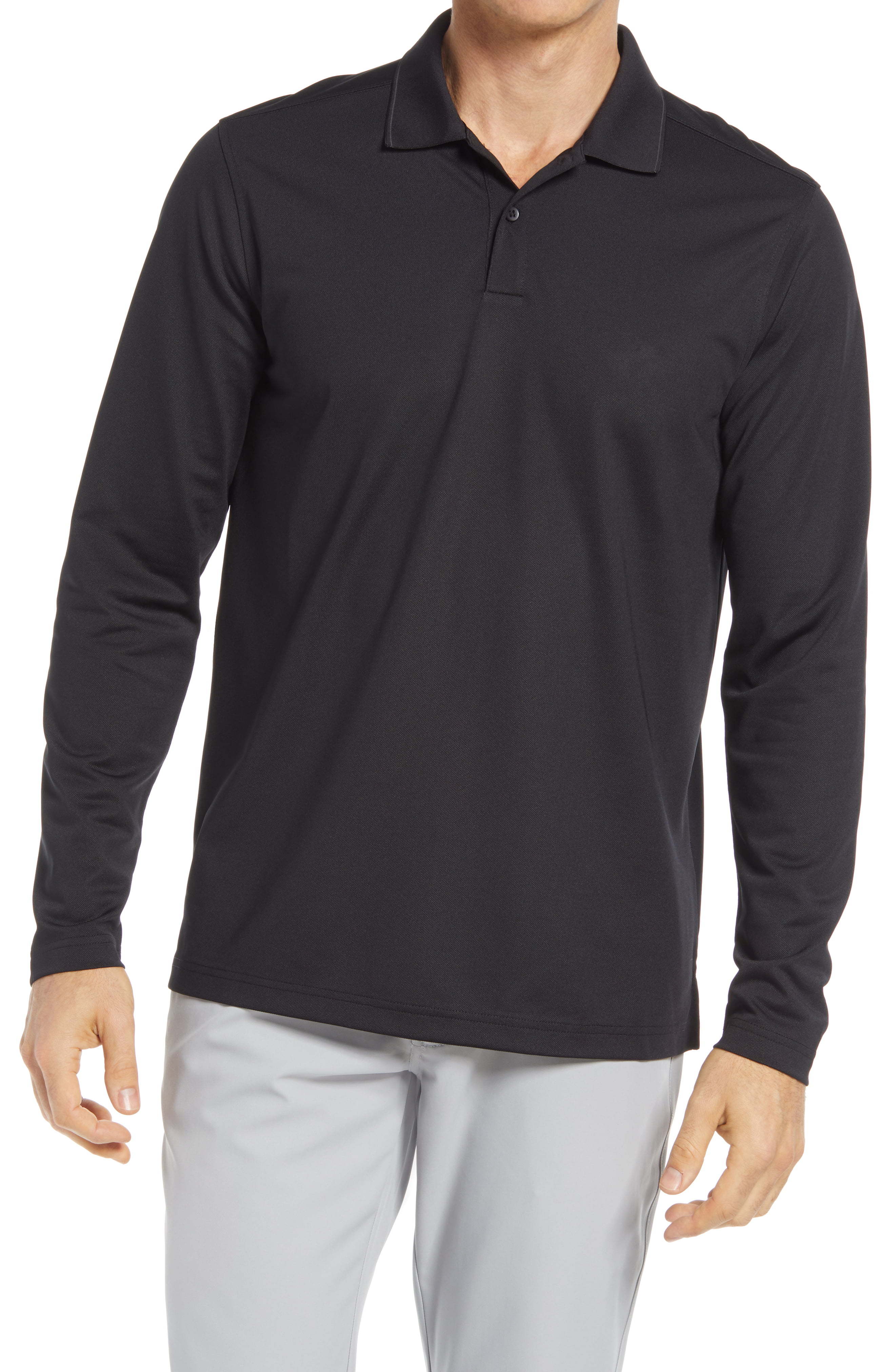 Nordstrom Tech Smart Long Sleeve Polo Shirt, $35 | Nordstrom | Lookastic