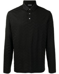 Emporio Armani Zigzag Print Polo Shirt