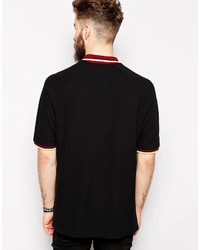 Asos Brand Oversized Polo Shirt With Tipped Collar