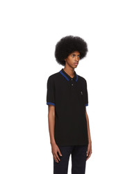 Ps By Paul Smith Black And Blue Zebra Polo