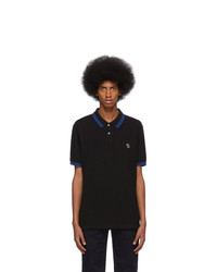 Ps By Paul Smith Black And Blue Zebra Polo
