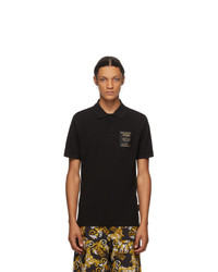 VERSACE JEANS COUTURE Black And Gold Warranty Tag Polo