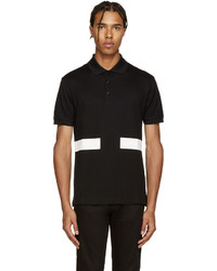 Givenchy Black And White Bands Polo