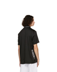 Lacoste Black And White Sport Signature Breathable Golf Polo