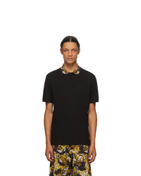 VERSACE JEANS COUTURE Black Barocco Polo