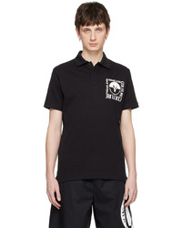VERSACE JEANS COUTURE Black Bonded Polo