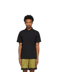 Dries Van Noten Black Cotton Jersey Polo