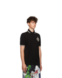 Dolce and Gabbana Black Dg Logo Polo