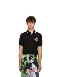 Dolce and Gabbana Black Dg Logo Polo