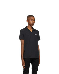 Balmain Black Eco Flocked Polo