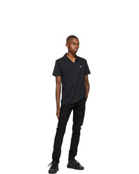 Balmain Black Eco Flocked Polo