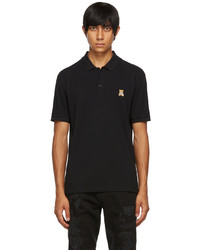 Moschino Black Embroidered Teddy Polo