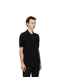 Ermenegildo Zegna Couture Black Essential Short Sleeve Polo