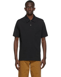 Dries Van Noten Black Jersey Polo