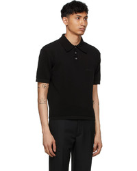 Second/Layer Black Knit Polo