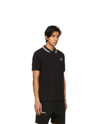AAPE BY A BATHING APE Black Pique One Point Polo