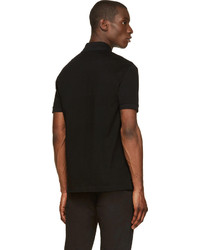 Givenchy Black Rottweiler Embroidered Polo