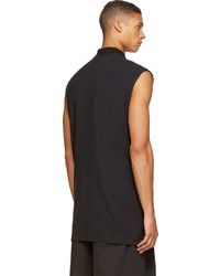 Givenchy Black Sleeveless Polo Shirt