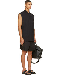 Givenchy Black Sleeveless Polo Shirt