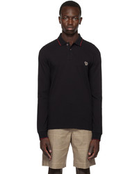 Ps By Paul Smith Black Slim Fit Polo