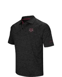 Colosseum Black Texas A M Aggies Down Swing Polo In Heather Black At Nordstrom
