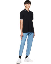 Fred Perry Black Twin Tipped Polo