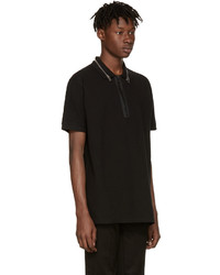 Givenchy Black Zip Collar Polo