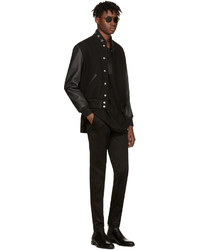 Givenchy Black Zip Collar Polo