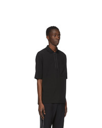 Solid Homme Black Zip Polo