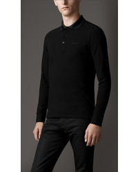 Burberry Long Sleeve Polo Shirt, $295 | Burberry | Lookastic