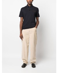 Zegna Button Front Short Sleeved Polo Shirt