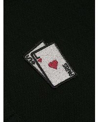 Saint Laurent Card Embroidered Polo Shirt