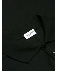 Saint Laurent Card Embroidered Polo Shirt