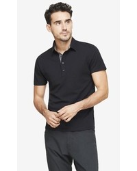 Express Chambray Placket Signature Polo Obsession Blue