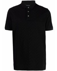 Emporio Armani Chevron Jacquard Polo Shirt