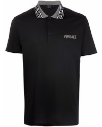 Versace Contrast Collar Piqu Polo Shirt