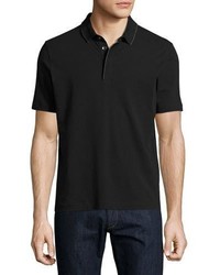 Armani Collezioni Contrast Tip Polo Shirt Black