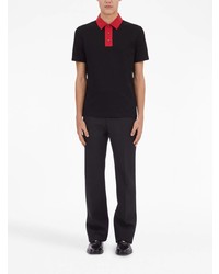 Ferragamo Contrasting Collar Cotton Polo Shirt