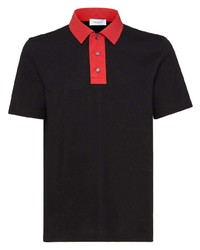 Ferragamo Contrasting Collar Cotton Polo Shirt