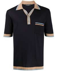 Dolce & Gabbana Contrasting Details Short Sleeved Polo Shirt