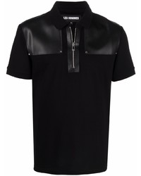 Les Hommes Contrasting Panel Polo Shirt