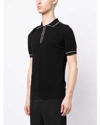 BOSS Contrasting Trim Knitted Polo Shirt