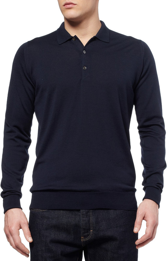 Cotswold Merino Wool Polo Shirt, $225 | MR PORTER | Lookastic