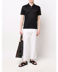 Canali Cotton Short Sleeved Polo Shirt