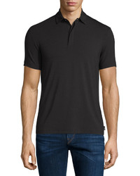 Armani Collezioni Double Collar Short Sleeve Polo Shirt Black