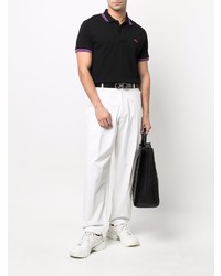 Etro Embroidered Pegaso Cotton Polo Shirt