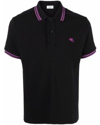 Etro Embroidered Pegaso Cotton Polo Shirt